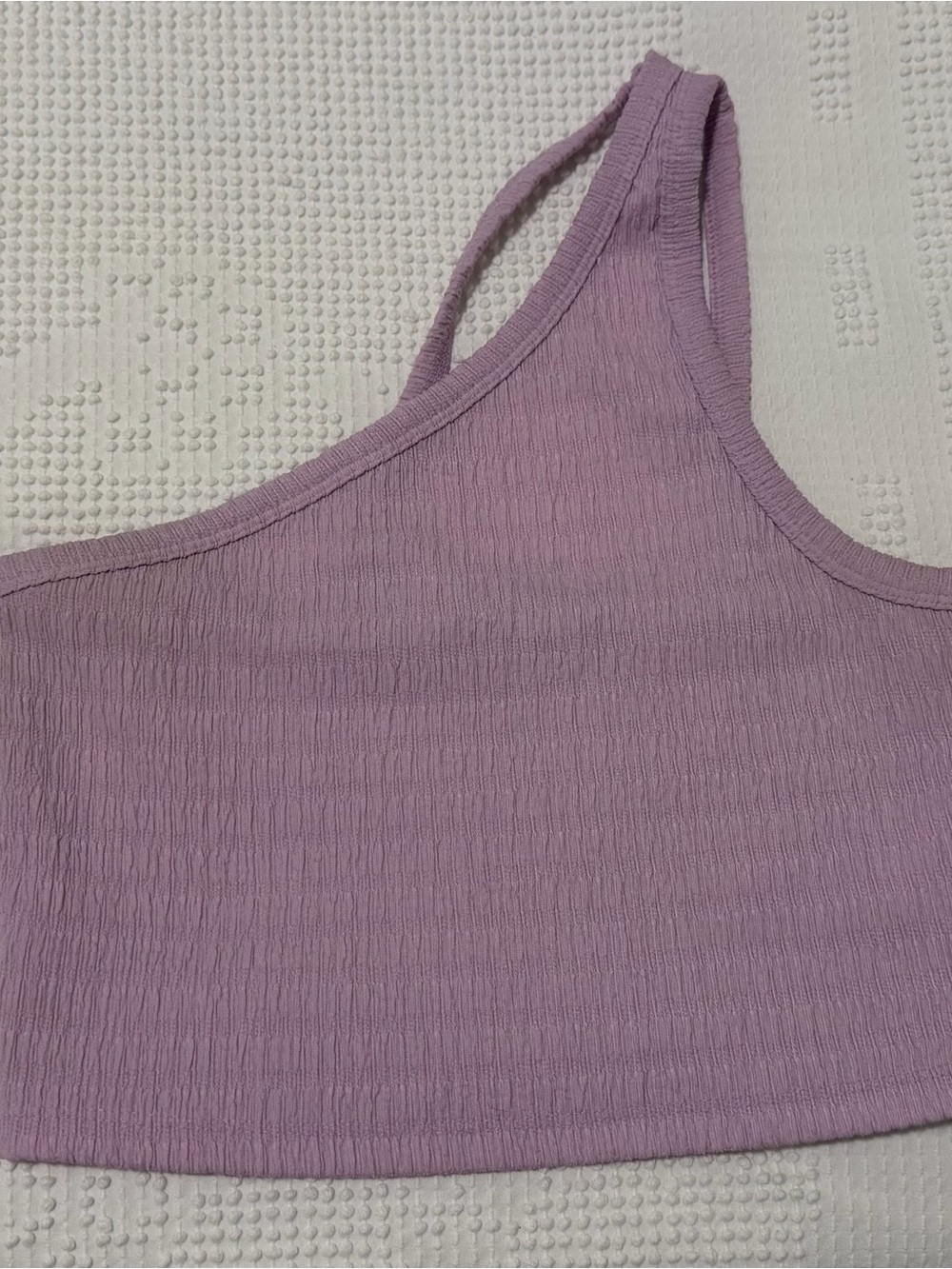 American Eagle Outfitters Lilac Smocked Crop Top